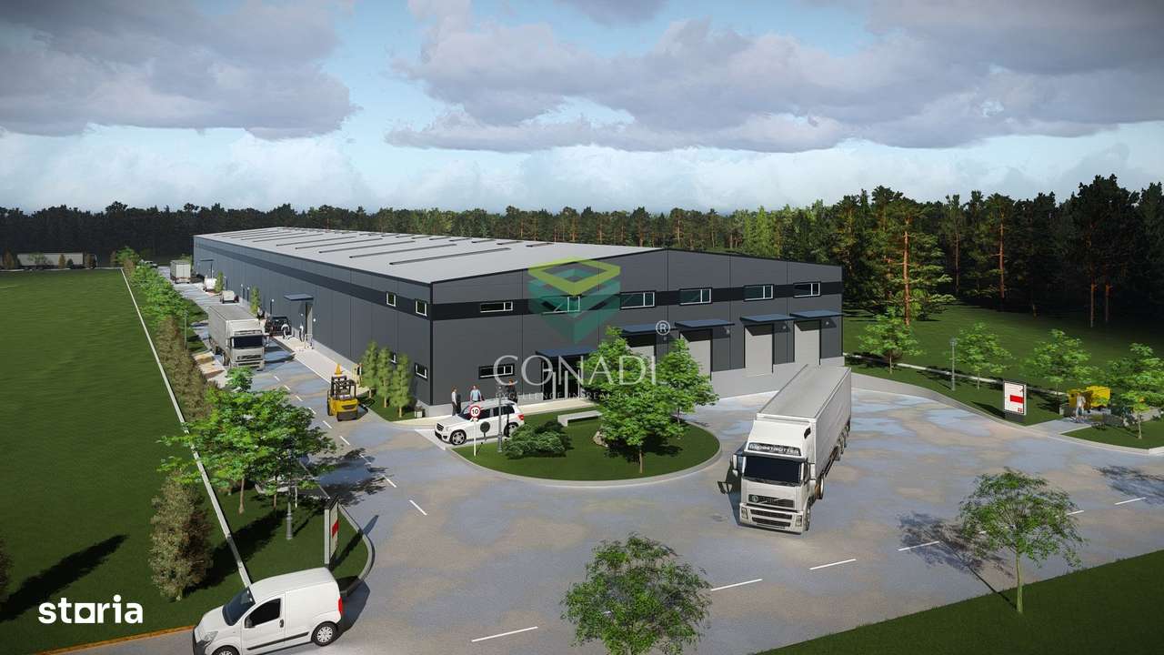 Teren de vanzare cu autorizatie pentru 2 hale - Otopeni - 10.000 mp - Imagine principală: 5/19