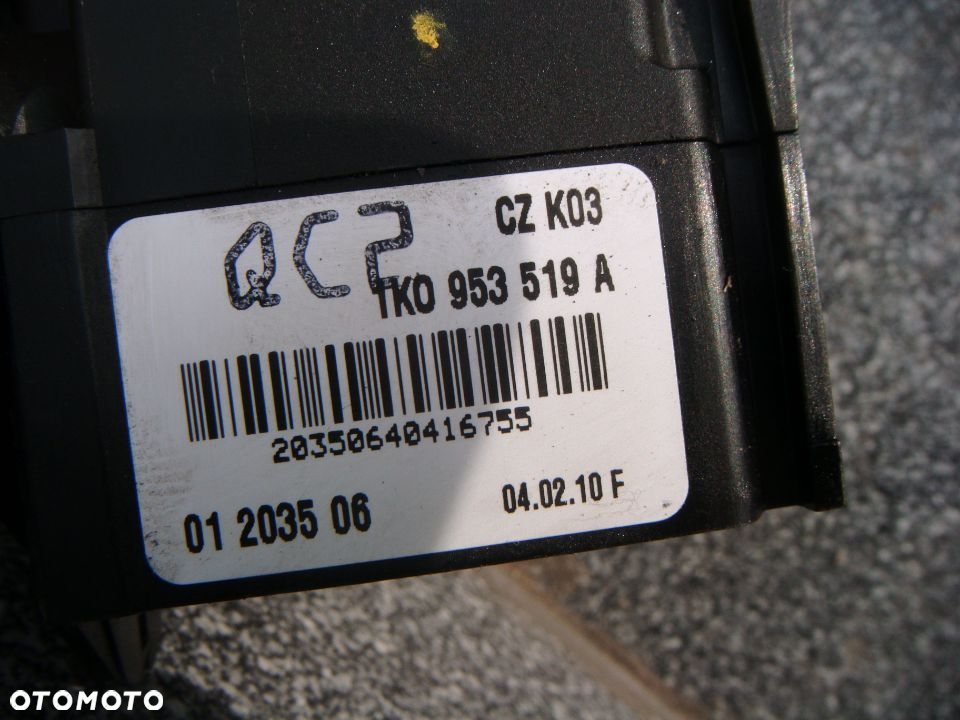 vw touran 1 04r manetka przełącznik  wycieraczek 1k0953519a - 2