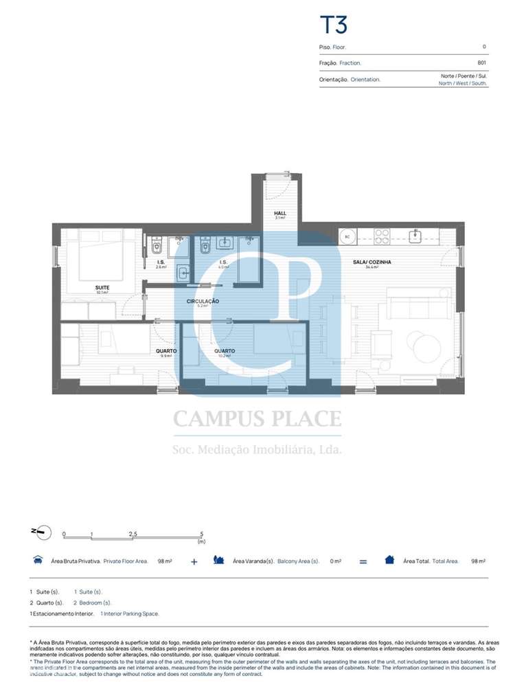 Apartamento T3 no empreendimento CORE em Leça da Palmeira - Grande imagem: 5/5