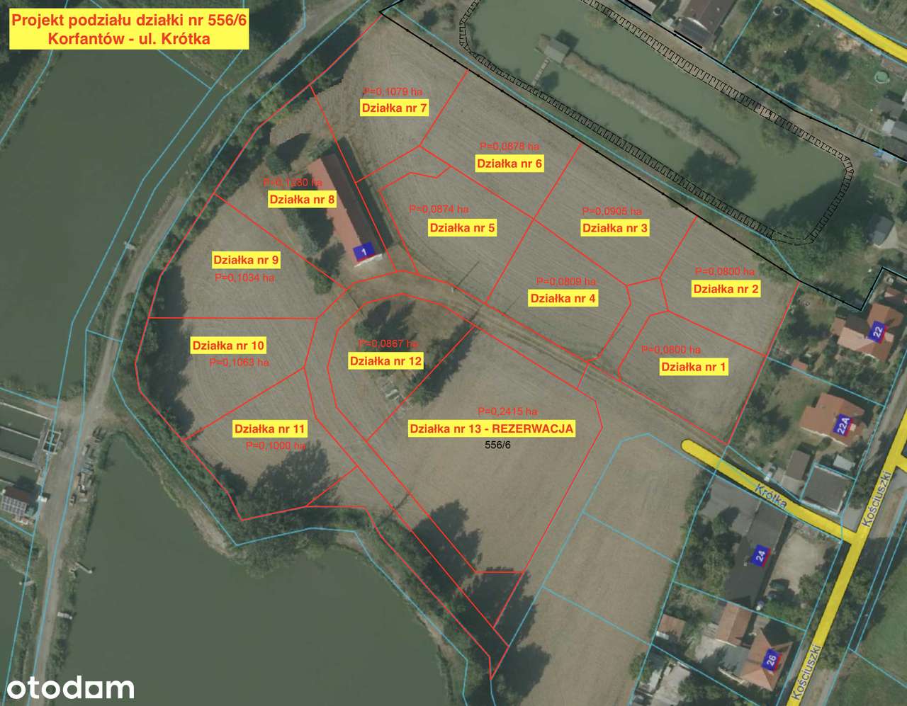 Działka budowlana nr 556/6 - 1,4 ha - Korfantów, ul. Krótka - Pełny obrazek: 4/4