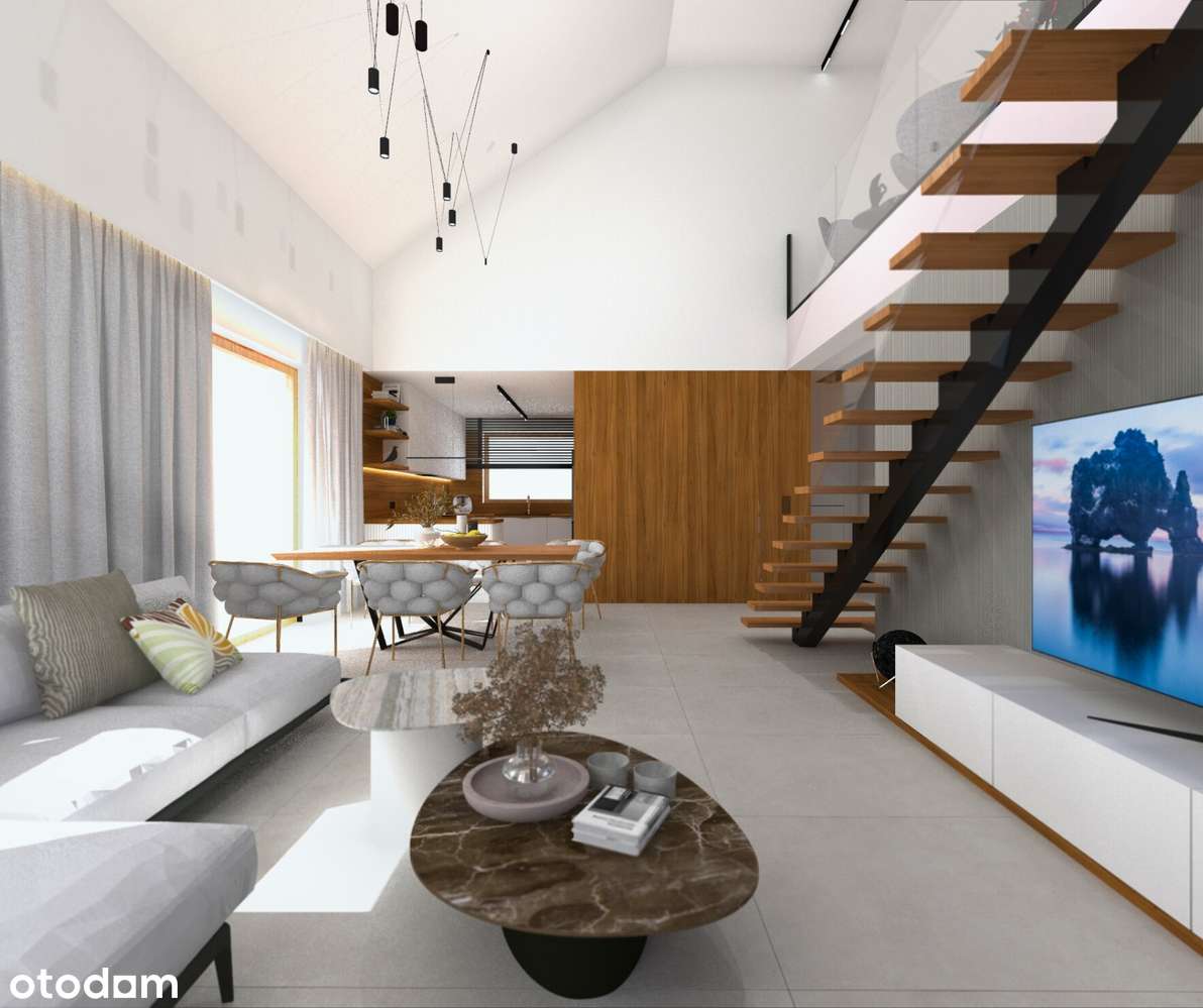 Nowoczesny dom 230 m² pod Łodzią | gładzie i podłogi | negocjacja-5