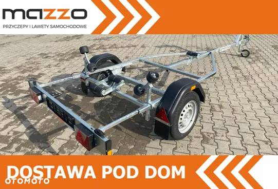 Brenderup Dostawa przyczepka podłodziowa pod łódź 4,7m DMC 600 kg rolki podwójne, wciągarka manualna, wodoodporne łożyska - 1