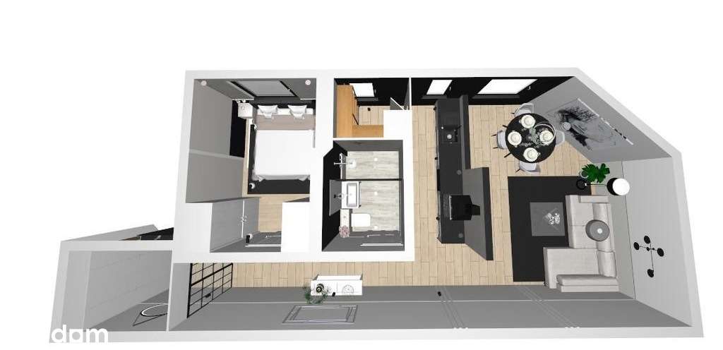 Rozkładowe mieszkanie, 2 pokoje, oddzielna kuchnia-6