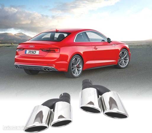 PONTEIRAS DE ESCAPE DUPLAS PARA AUDI LOOK S - 1