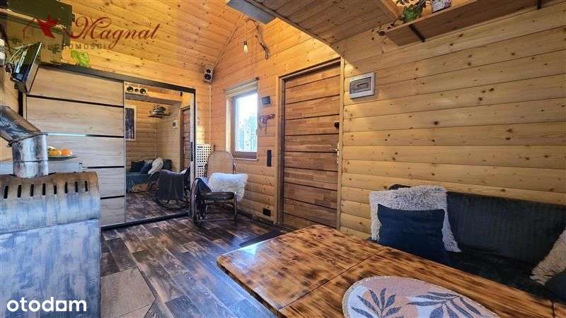Atrakcyjny dom drewniany całoroczny na dużej dział-11