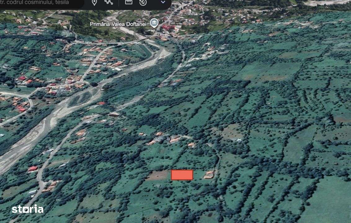 Teren retras panoramic Valea Doftanei 1350 mp panta lina, cu utilitati-15