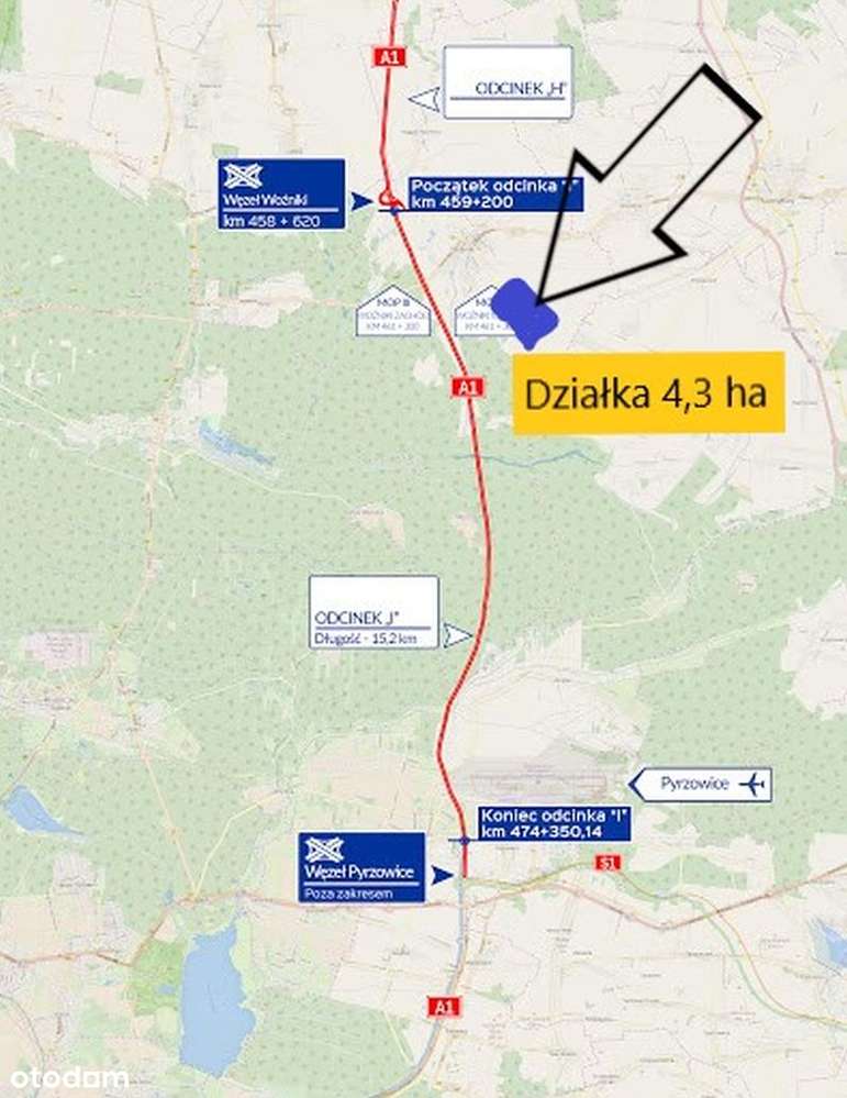 Działka rolna 43 440 m2 z MPZP z możliwością zabudowy siedliskowej - Pełny obrazek: 4/17