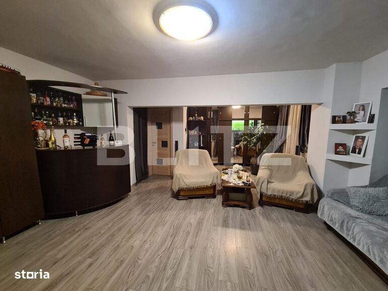 Apartament 4 camere transformat in 3 camere, Pietonala Racadau