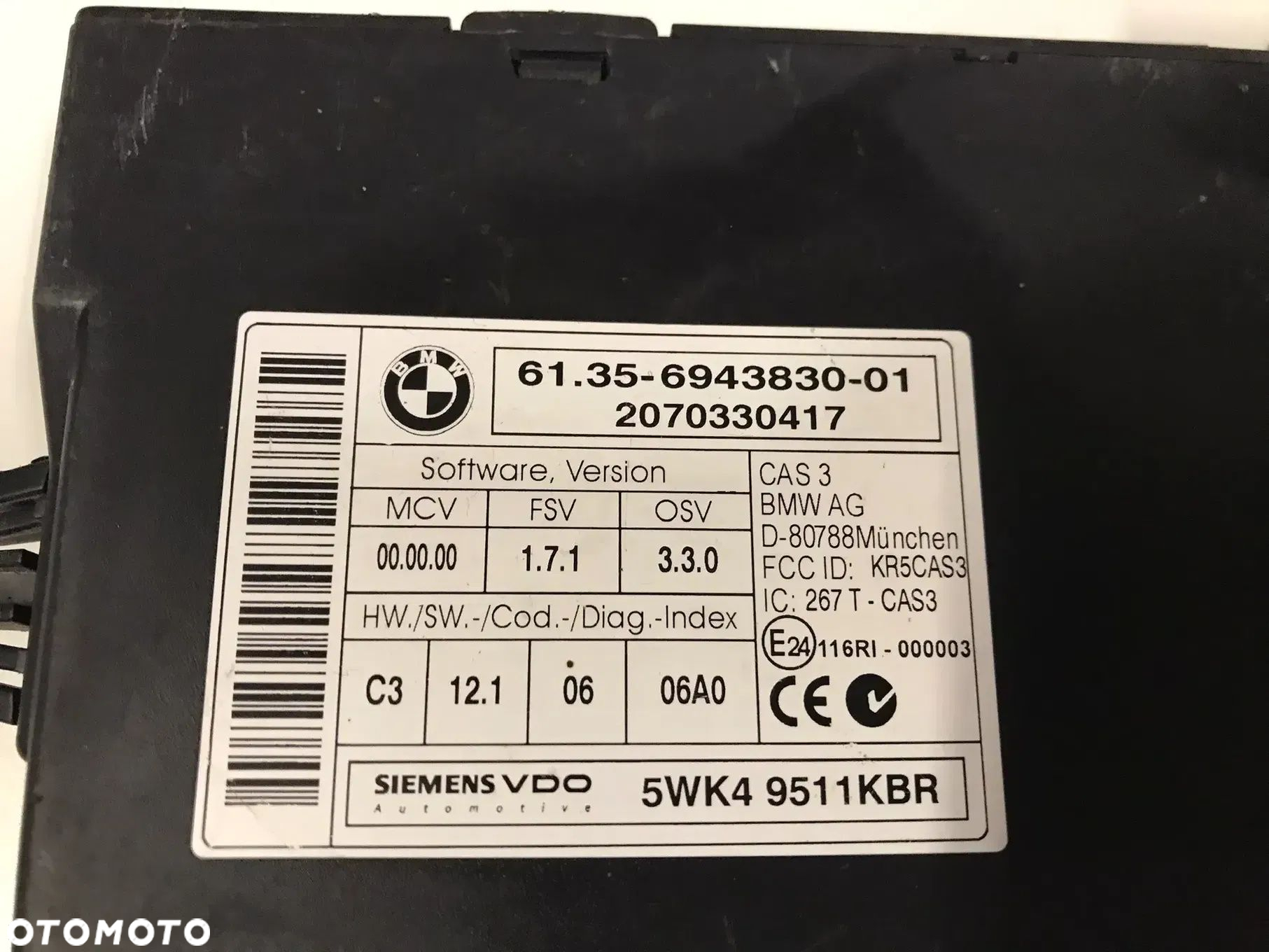 MODUŁ KOMFORTU BMW E90 E91 LIFT 6943830-01 - 2