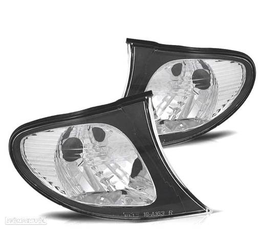 INDICADORES PARA BMW E46 LIMOUSINE TOURING 01-05 90-99 FRONTAIS PRETO - 1