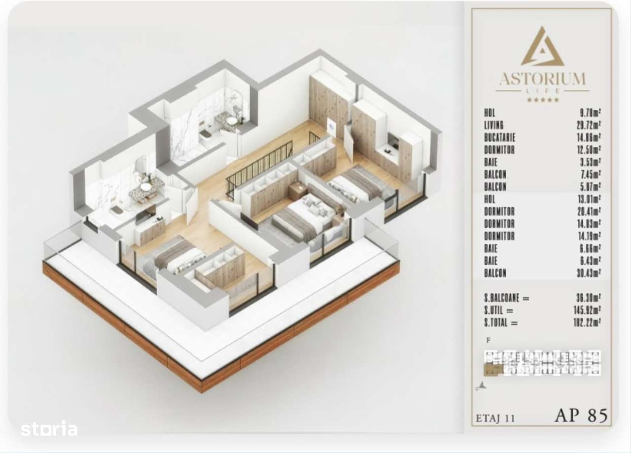 AP. 5 CAMERE TIP DUPLEX- SECTOR 3 - ASTORIUM LIFE! - Imagine principală: 5/11