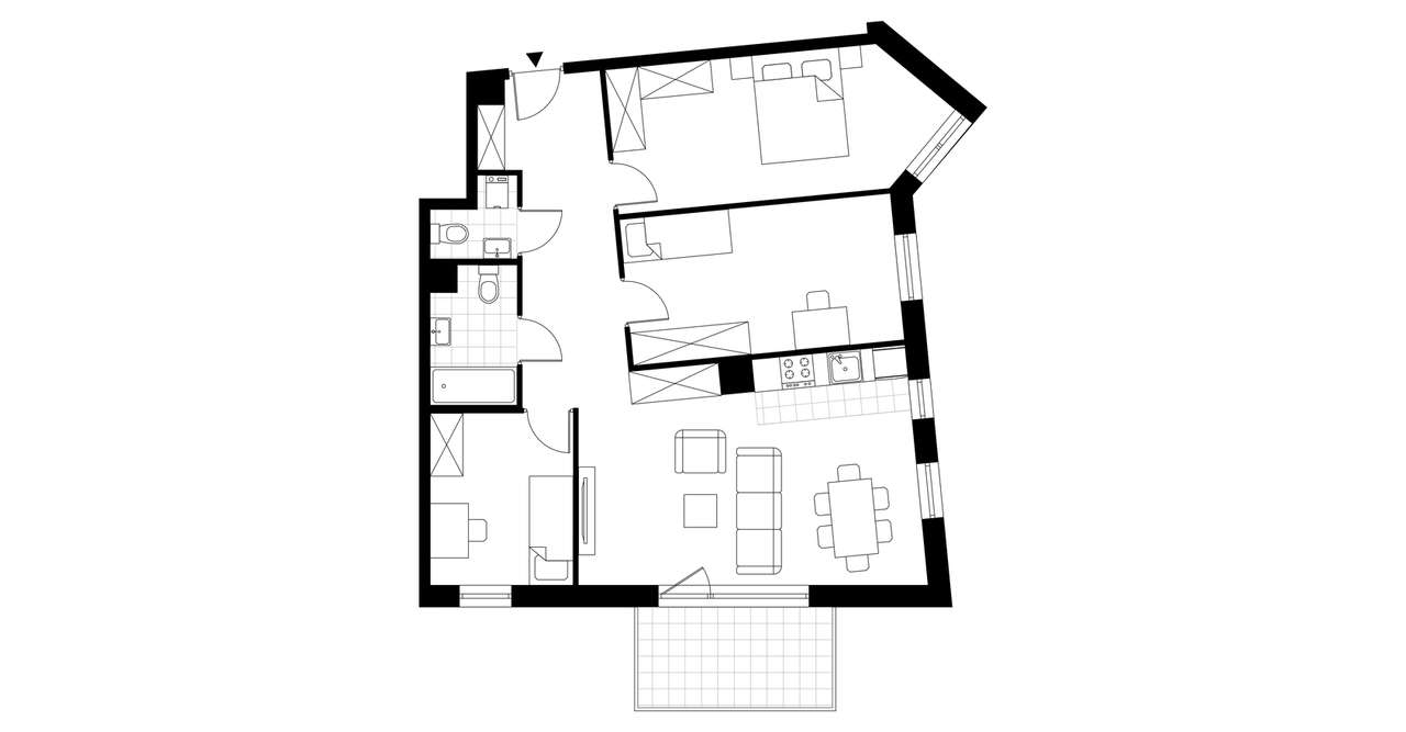 4-pokojowe mieszkanie 80 m² Bezpośrednio – pohled 4