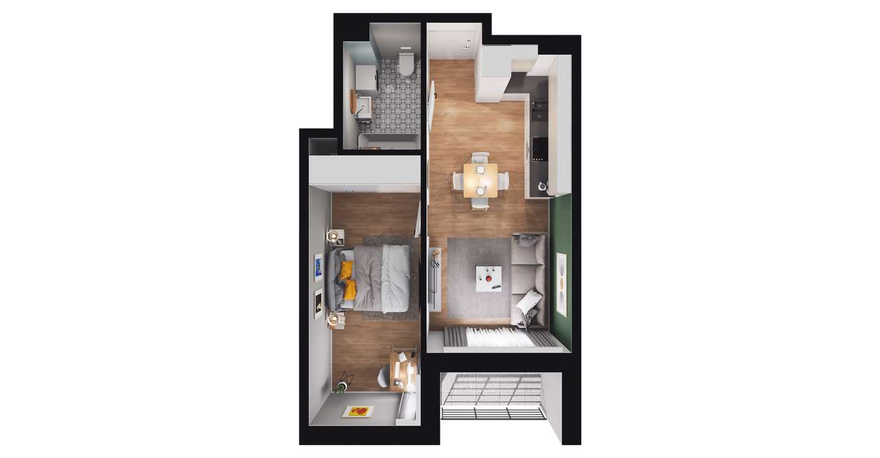 Kamienice Calisia | mieszkanie 2-pok. | A21 - Pełny obrazek: 4/10