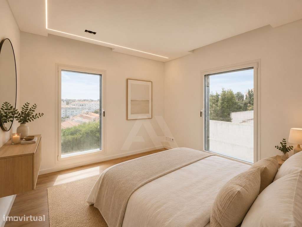Moradia T5 na Amoreira com vista mar, piscina e jardim privativo-19