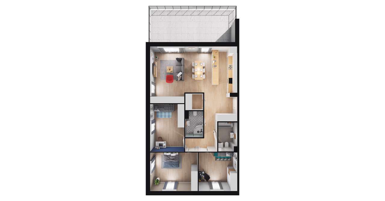 Fokus Bielany  | mieszkanie 4-pok. | 22 - Pełny obrazek: 3/8