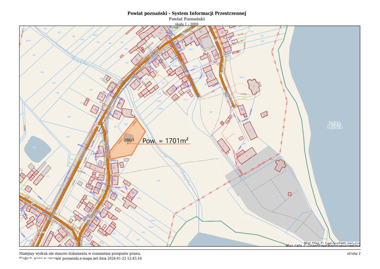 Działka w centrum Kórnik-Bnin z rowem do jeziora