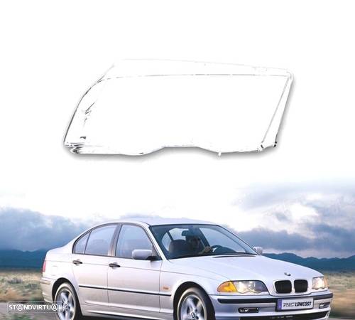 VIDRO FARÓL OPTICA FRONTAL ESQUERDA PARA BMW E46 BERLINA TOURING 98-01 - 1