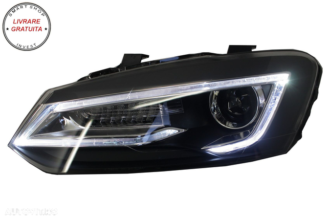 Faruri LED XENON HID VW Polo 6R / 6C / 61 (2011-2017) Devil Eye Look- livrare gratuita - 6