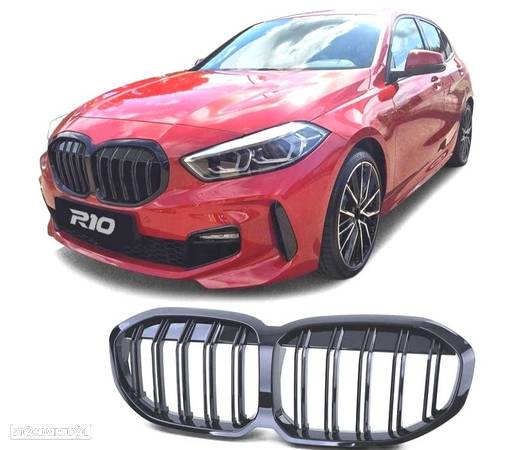 GRELHA FRONTAL PARA BMW F40 LOOK M PERFORMANCE 19- PRETO BRILHANTE - 1