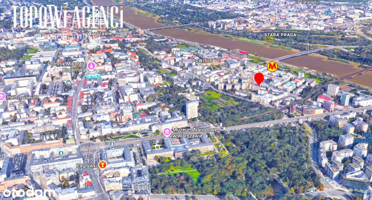 2 pokoje 49,5 m2, Solec 54, winda balkon Metro Cnk-18