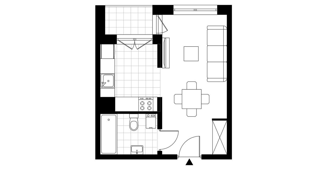 J​N 190 etap I​I | mieszkanie 1-pok. | 1_09 - Pełny obrazek: 4/9