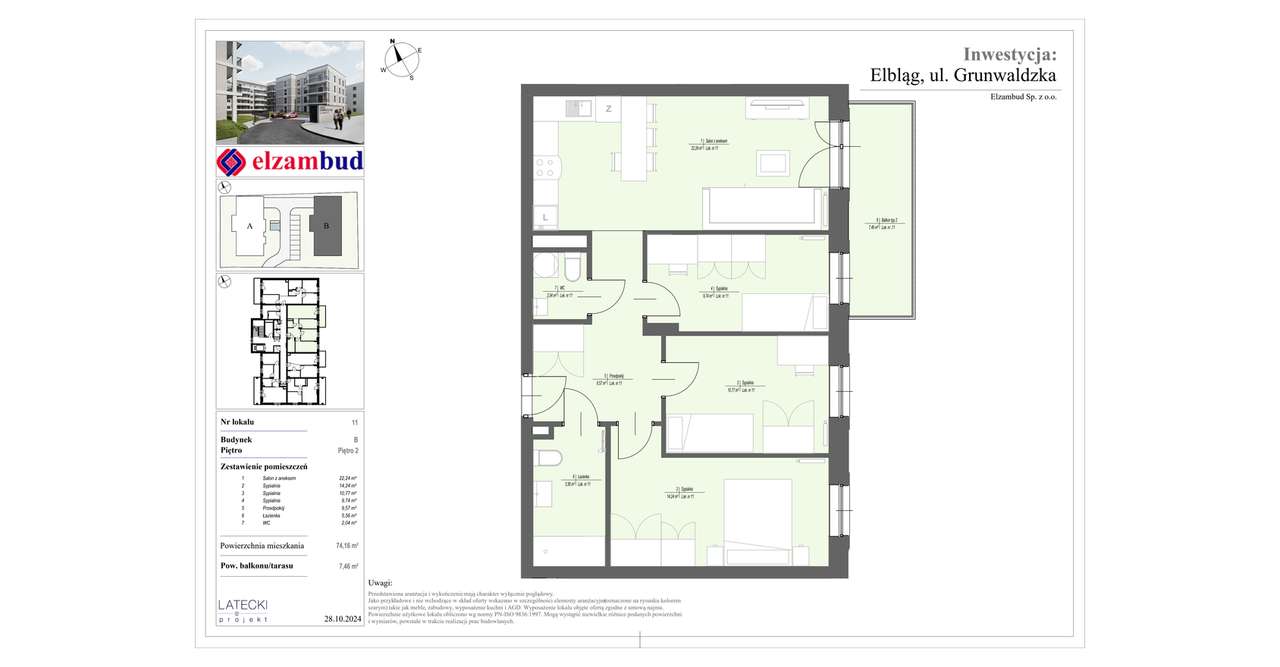 Grunwaldzki Duet | mieszkanie 4-pok. | B11 - Pełny obrazek: 2/5