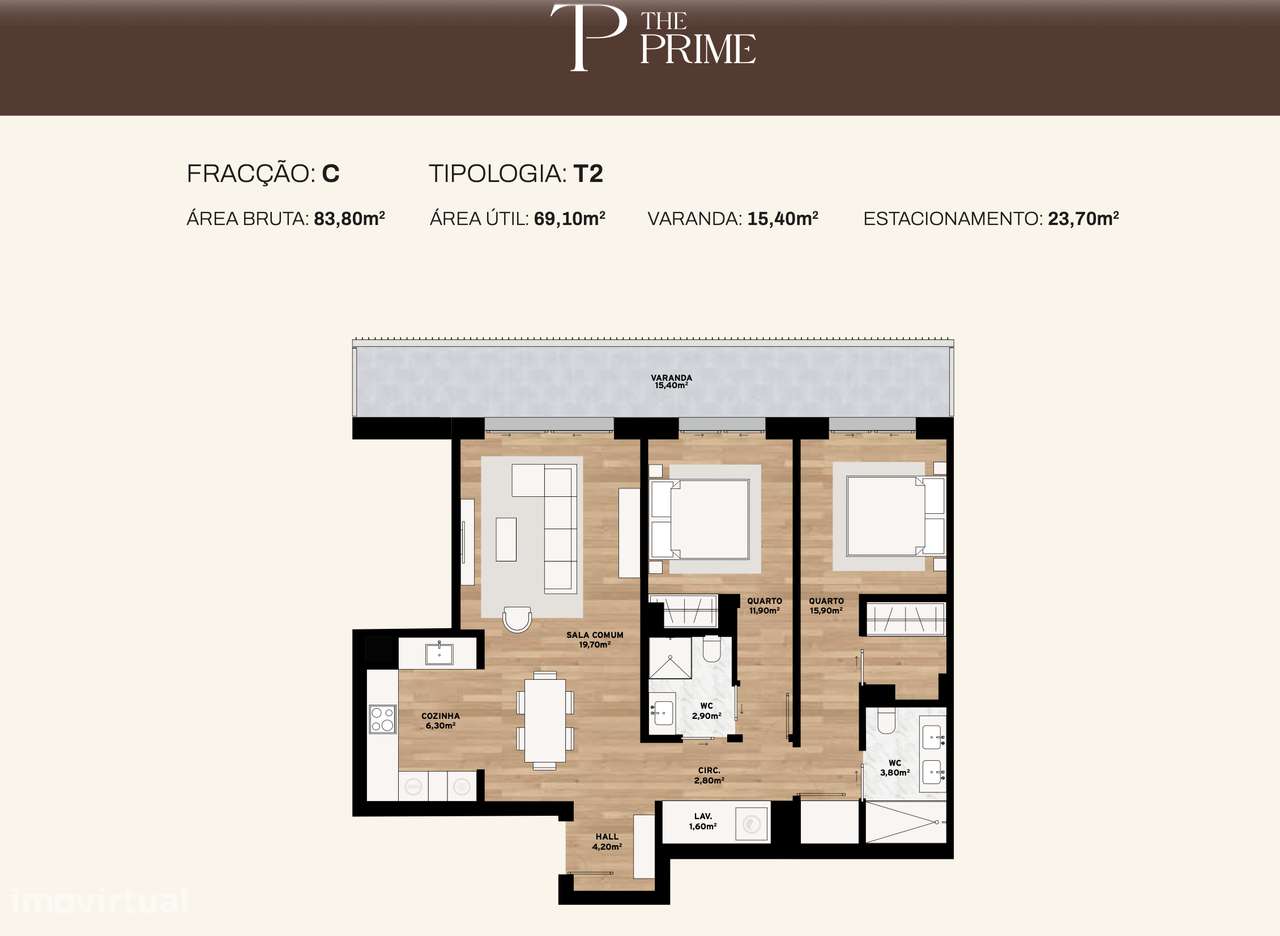 Apartamento T2 Canidelo Pinhais de Arrábida Novo Oportunidade Unica!-19