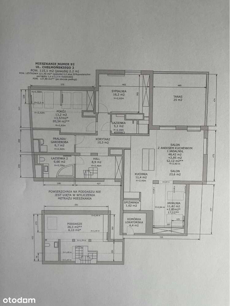 0% Prowizji! Przestronne mieszkanie z tarasem, Chełmońskiego 2-7