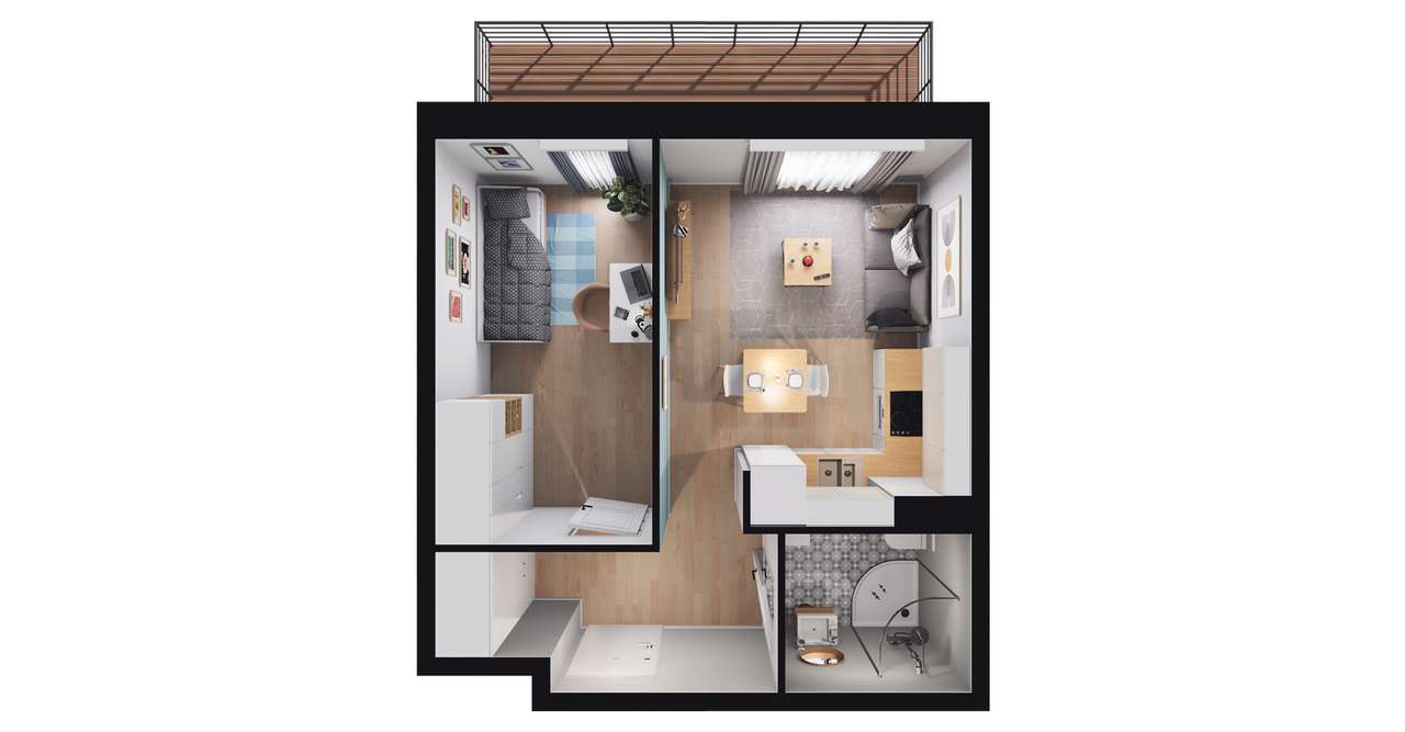 Zakątek Łokietka | mieszkanie 2-pok. | A6 - Pełny obrazek: 3/7