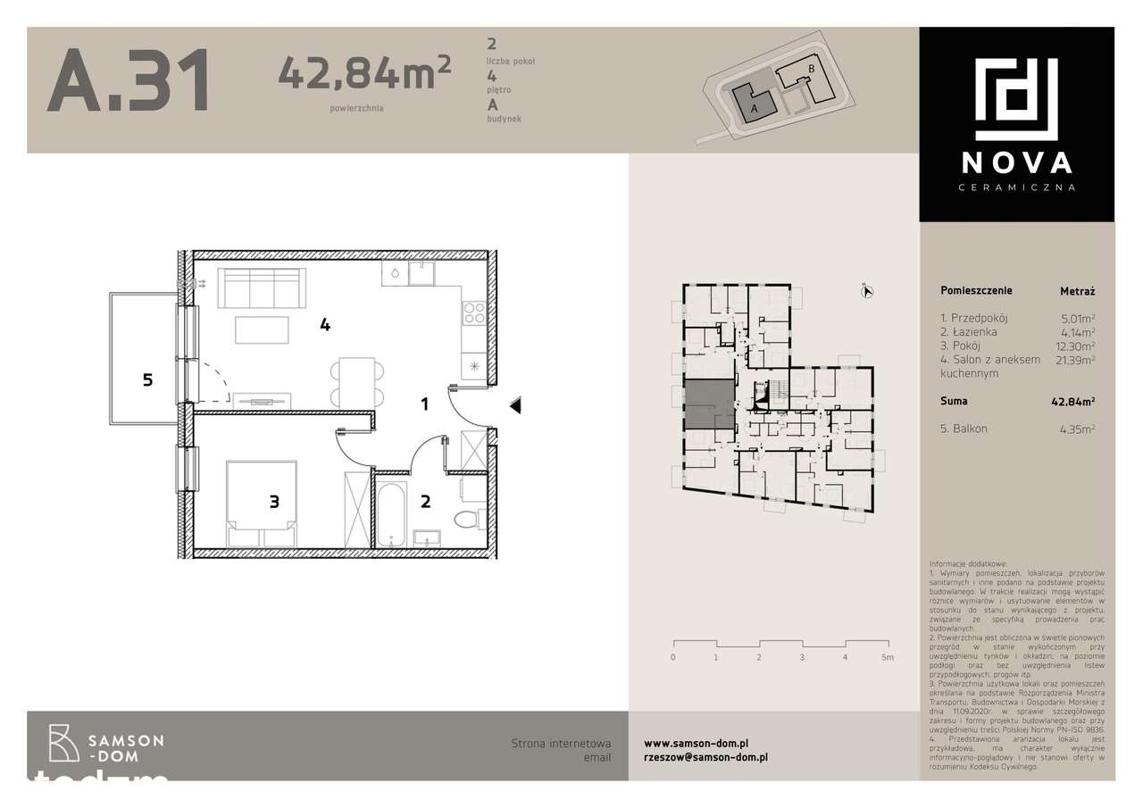 Nova Ceramiczna  | mieszkanie 2-pok. | A31 - Pełny obrazek: 2/9