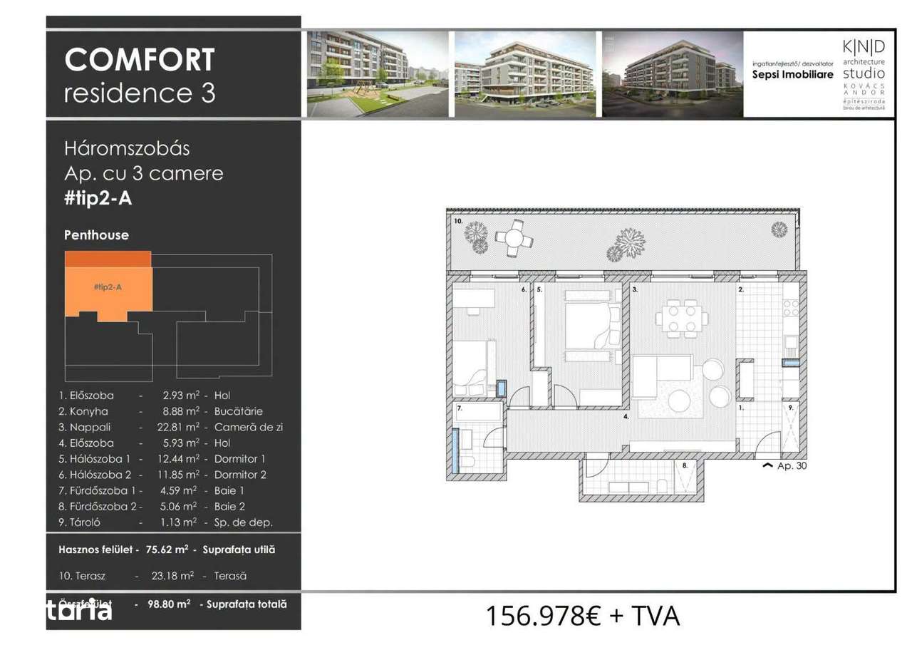 De vânzare Penthouse-uri exclusive noi în Sfântu Gheorghe-6