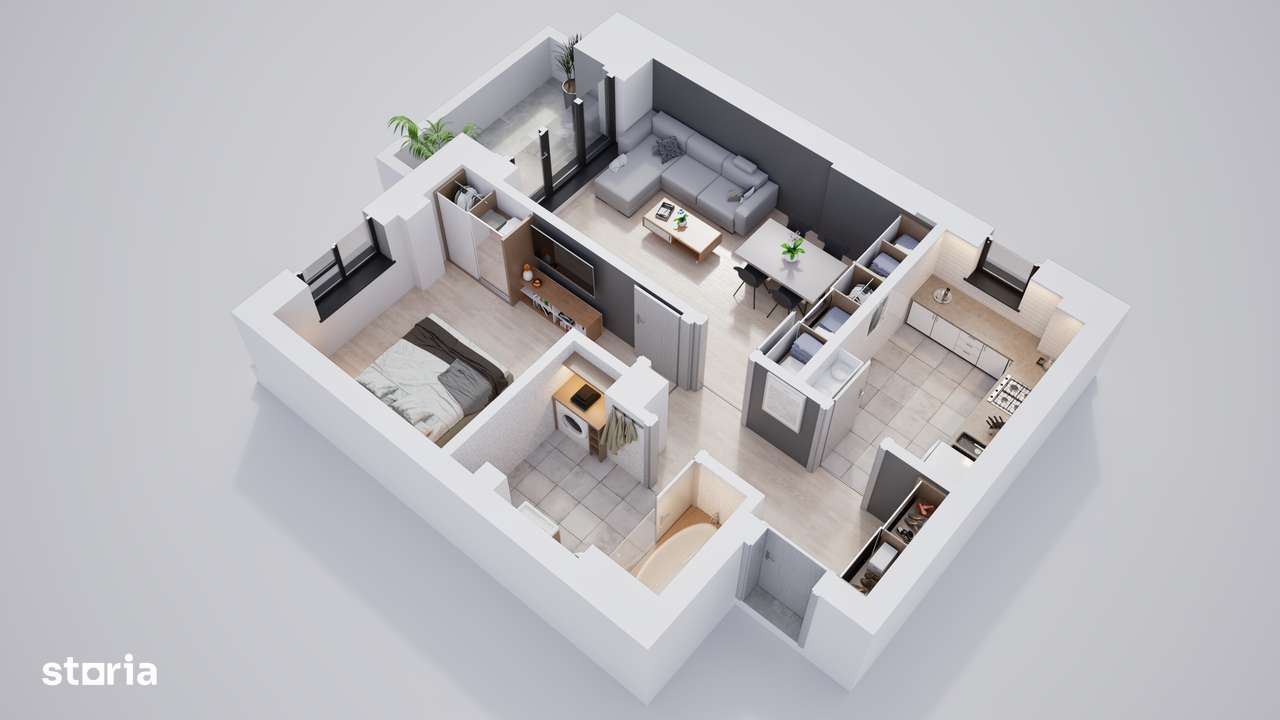 Apartament 2 camere cu parc privat si facilități moderne-2