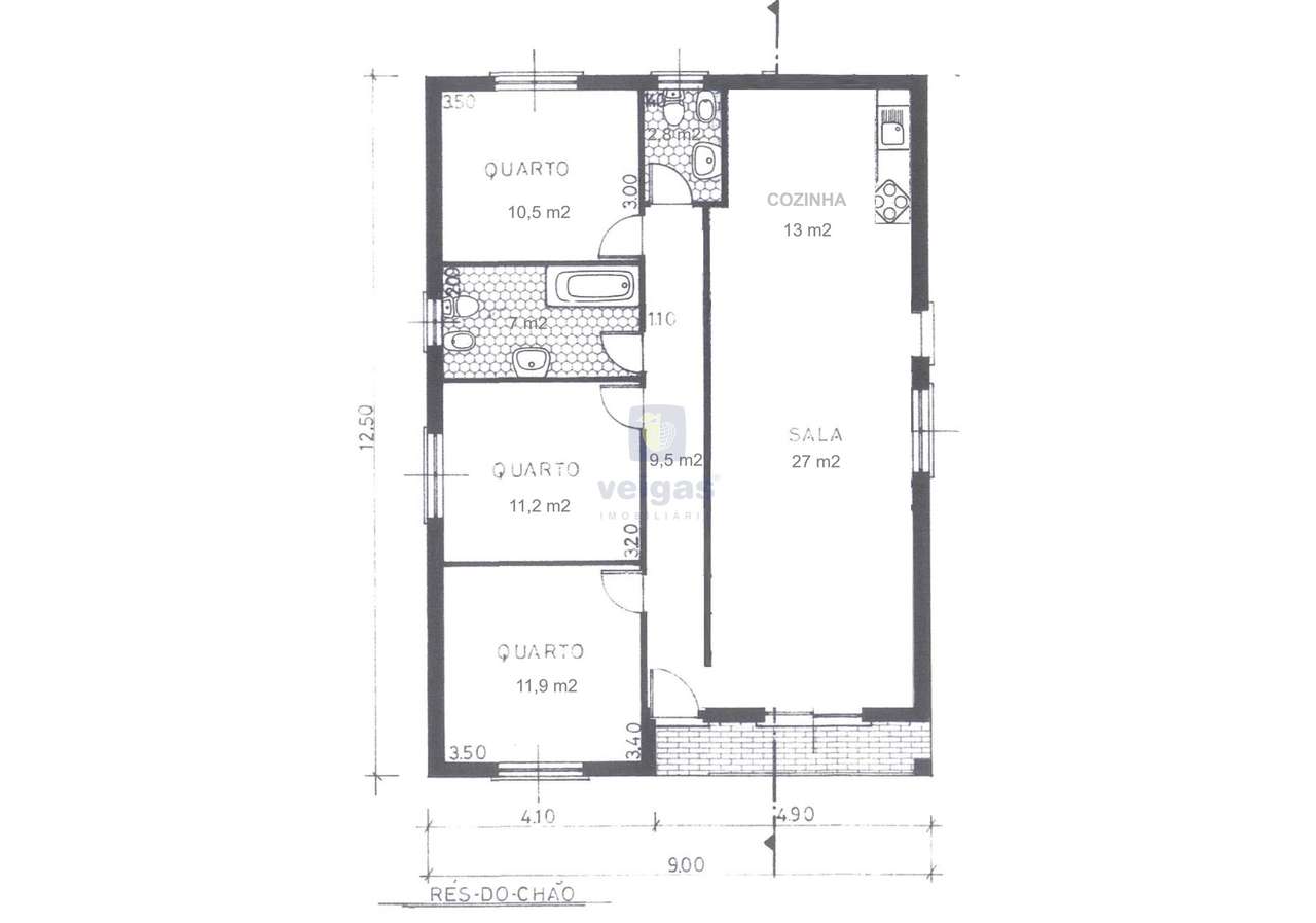 Moradia térrea isolada T3 em Vila Cã, Pombal, com sótão e terreno com-21