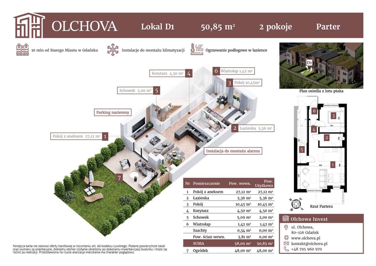 Mieszkanie z ogrodem Gdańsk cicha okolica, nowa inwestycja |Olchova| - Pełny obrazek: 4/9