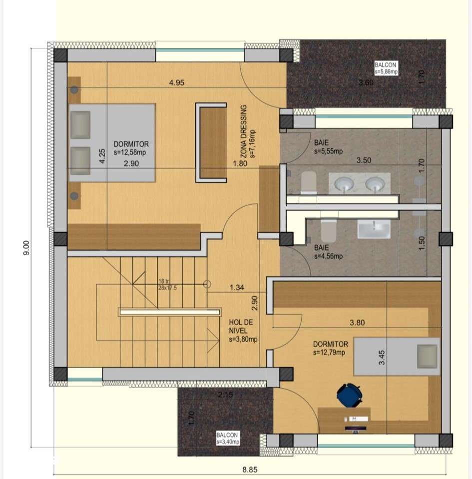 CASA P+1+ROOFTOP | 103MP + 70MP TERASE | BRAGADIRU | COMISION 0%!! - Imagine principală: 4/11