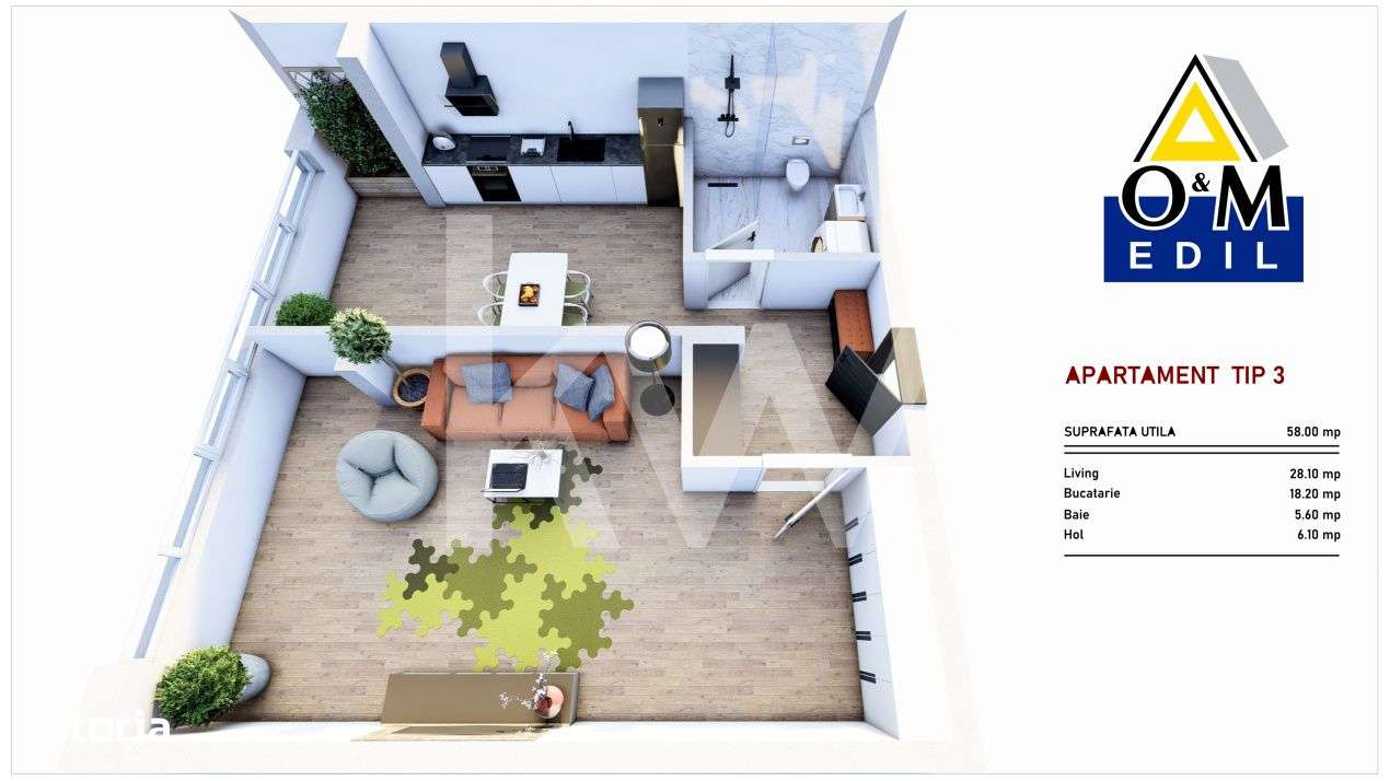 Apartamente Noi de Vanzare in Codlea – Pret EXCEPTIONAL: 1.200 € - Imagine principală: 4/19