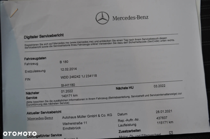 Mercedes-Benz Klasa B 180 Edition - 36