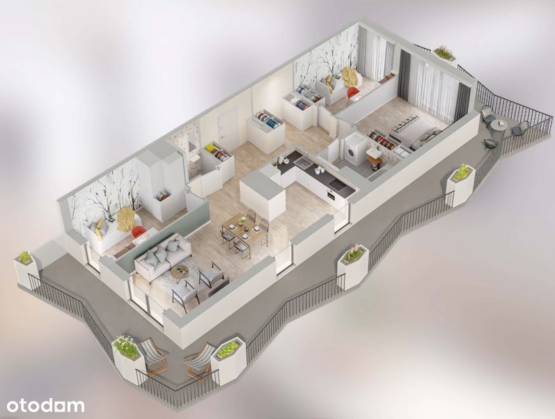 Narożny Apartament z TARASEM 56m2! Unikatowe M|Bezpośrednio