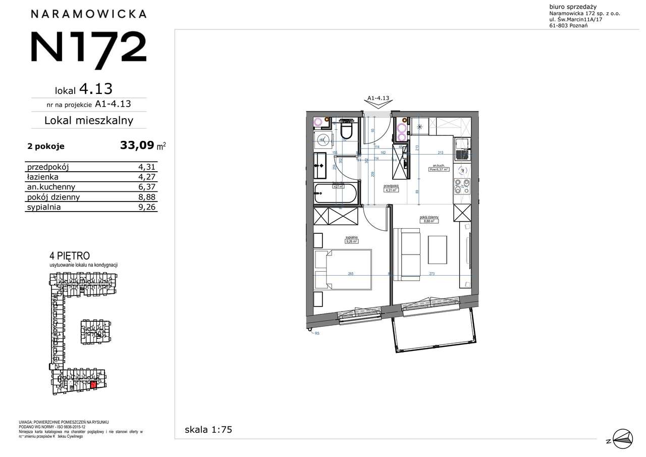 2-pokojowe mieszkanie 33m2 + balkon Bez Prowizji - Pełny obrazek: 2/9