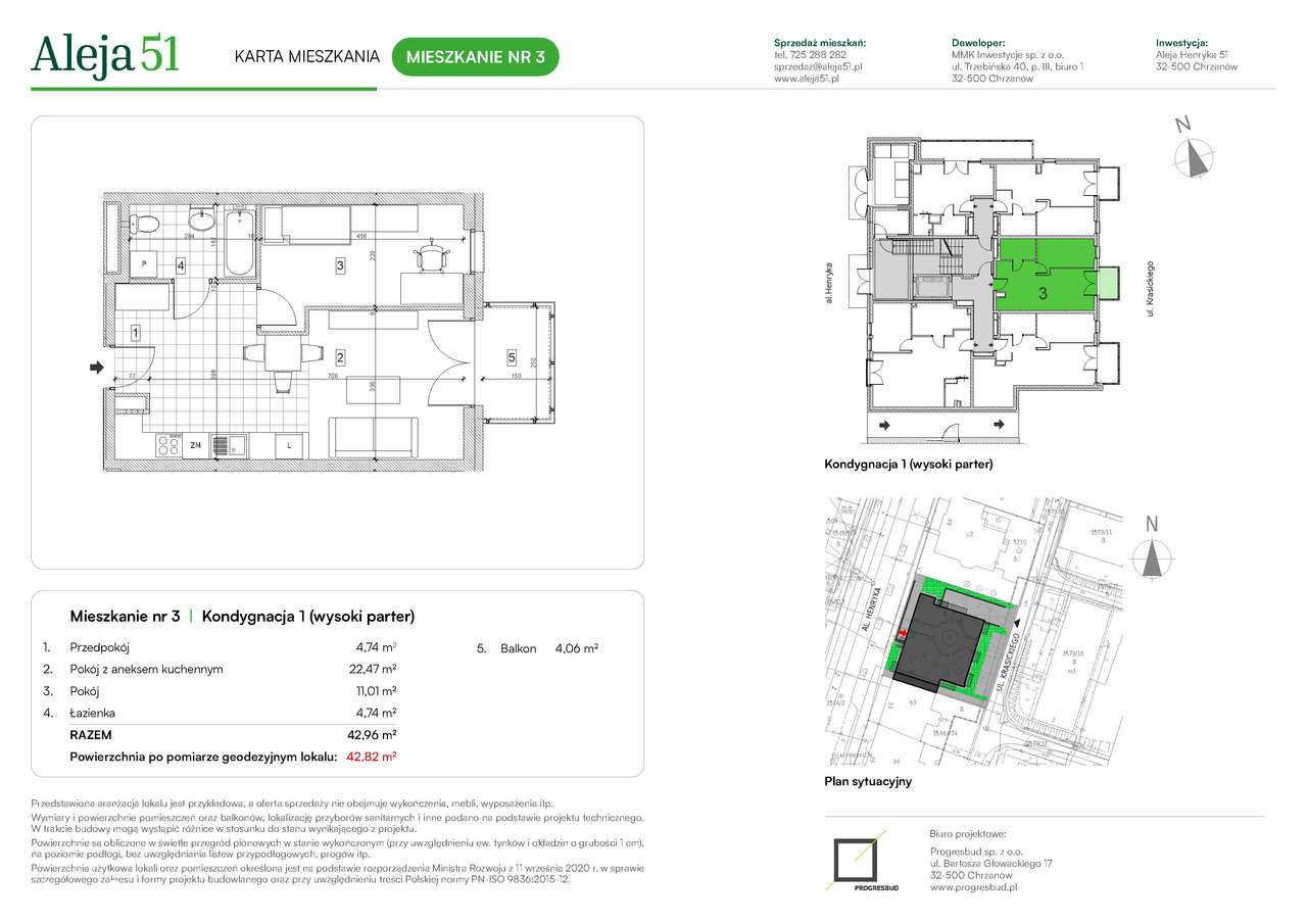 Aleja 51 | mieszkanie 2-pok. | nr 3 - Pełny obrazek: 2/5