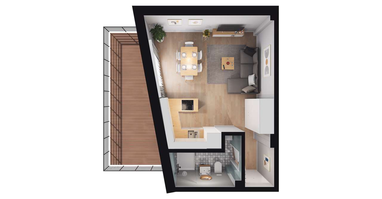 Aura Towers | mieszkanie A_1.9U - Pełny obrazek: 3/9