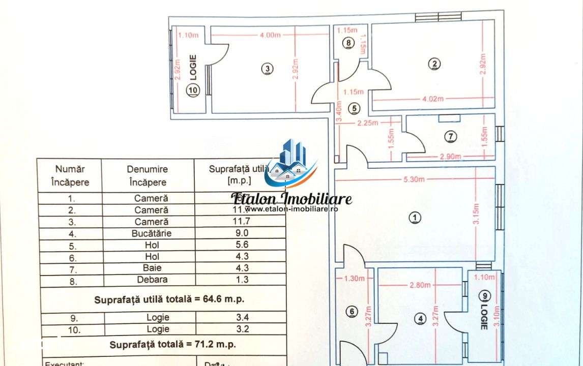 Apartament 3 camere, 2 balcoane, zona Orion Darmanesti-5