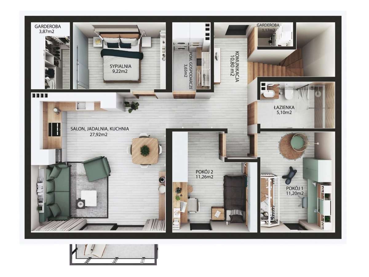 Nowoczesne 4-pokojowe mieszkanie z balkonem PROWIZJA 0%-4