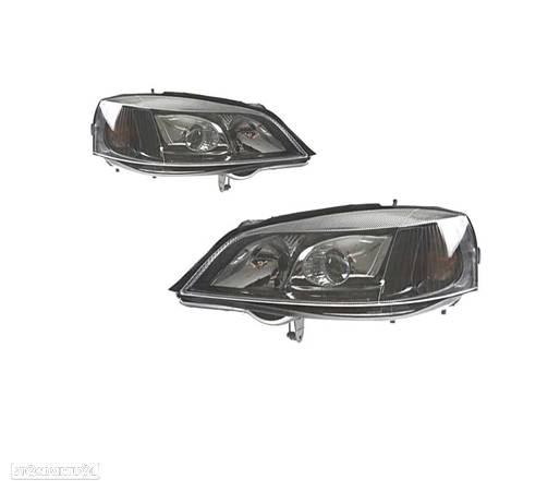 FARÓIS OPTICAS PARA OPEL ASTRA G 98-04 XENON FUNDO PRETO - 1