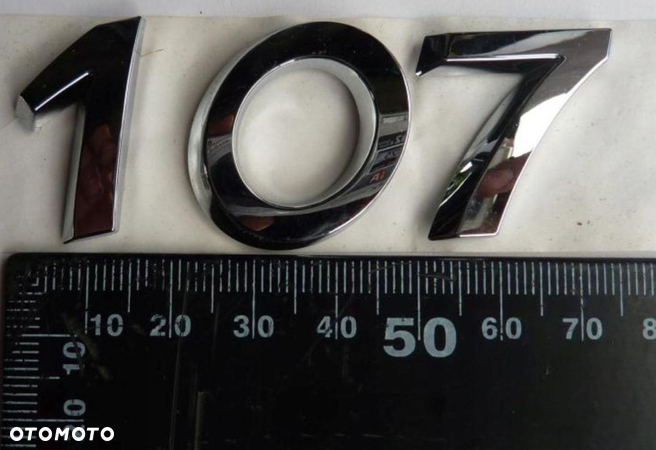 PEUGEOT 107 EMBLEMAT ZNACZEK LOGO SZEROKOŚĆ 72mm - 2