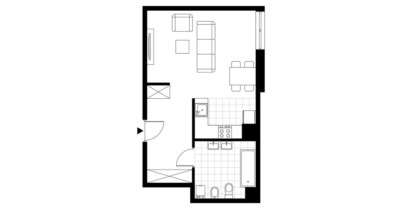 Moderato I​I​I | mieszkanie 1-pok. | B25 - Pełny obrazek: 4/9