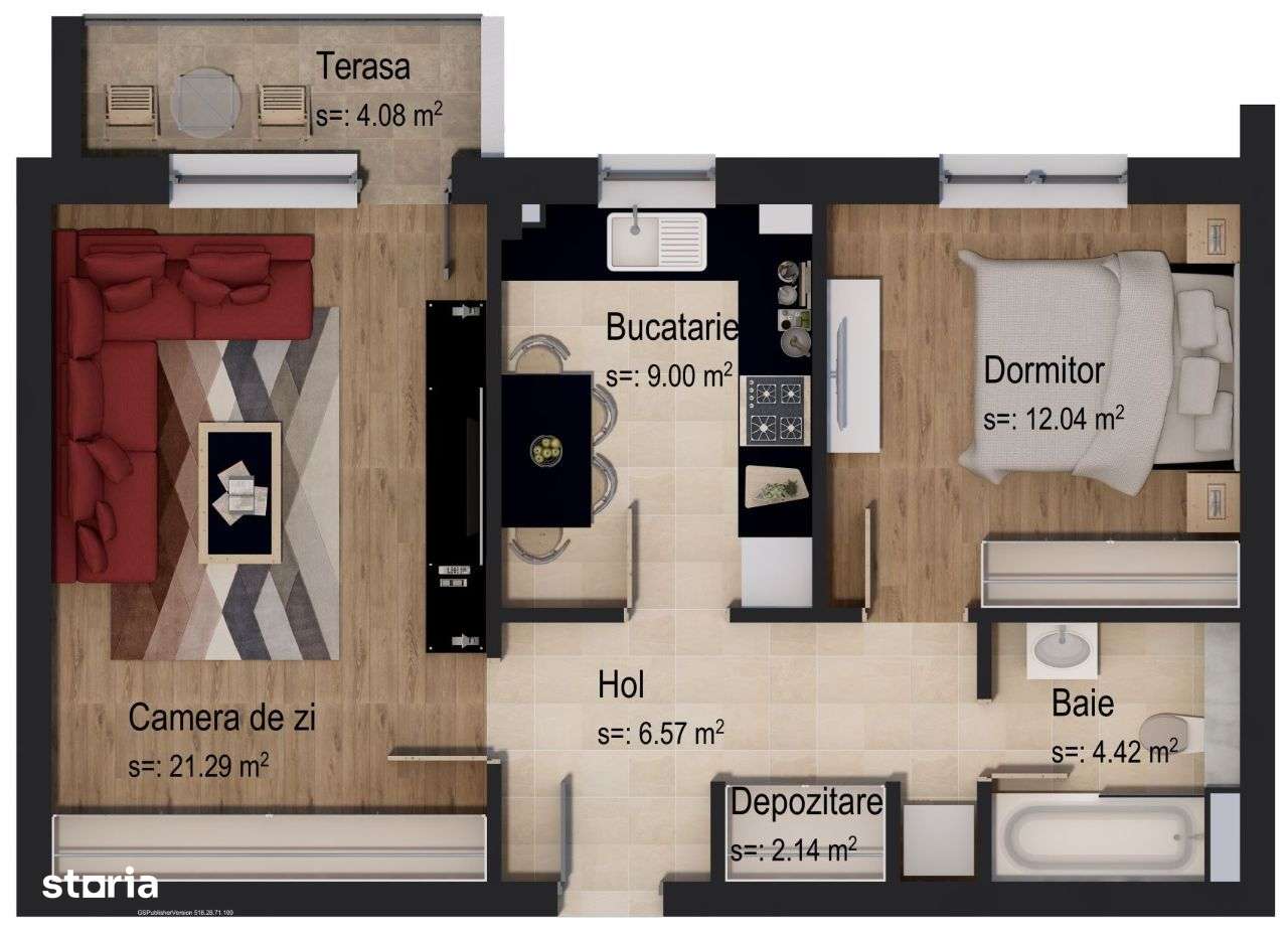 Apartament cu 2 camere - Imagine principală: 4/9
