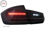 Stopuri LED BAR BMW Seria 3 F30 (2011-2019) Negru Fumuriu LCI Design cu Semnal Din- livrare gratuita - 7