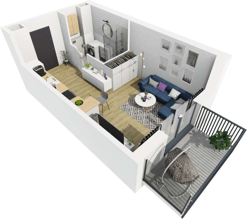 Wykończona kawalerka z widokiem na Wrocław, płatność w 4 transzach!-4