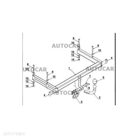 Carlig de remorcare Audi A 5 - coupe, 5usi, 4x4 - sistem semidemontabil - cu suruburi - din 2007/06 - - 5